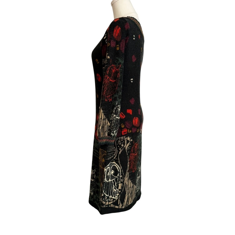 Whimsy‎ Goth Owl Sweater Dress Size Small Boho Forestcore Indie Festival Cottage - Picture 7 of 14